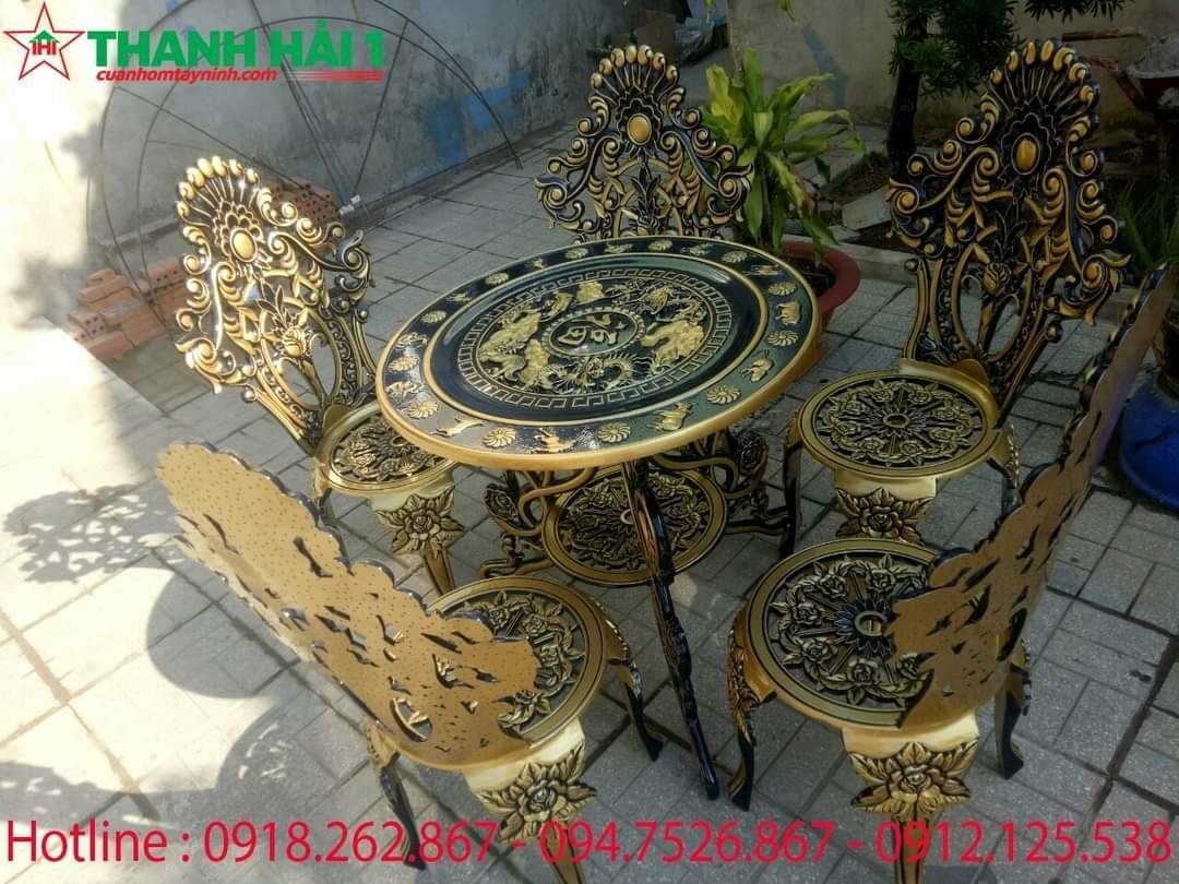 Hình ảnh giới thiệu dịch vụ làm bàn ghế nhôm đúc tại Hòa Thành Tây Ninh