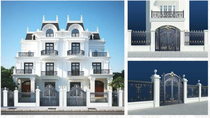 Hình ảnh mẫu cổng sắt mỹ thuật đẹp tại cơ sở Thanh Hải 1 Tây Ninh