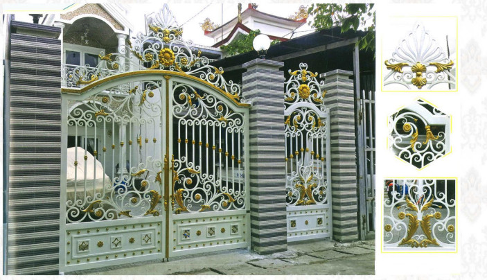Hình ảnh giới thiệu công trình cổng sắt mỹ nghệ của cơ sở Thanh Hải 1 tại Tây Ninh