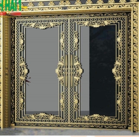 Mẫu cửa đi nhôm đúc - 4