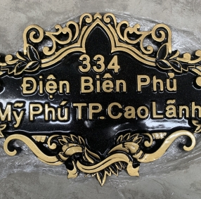 Mẫu bảng số nhà nhôm đúc