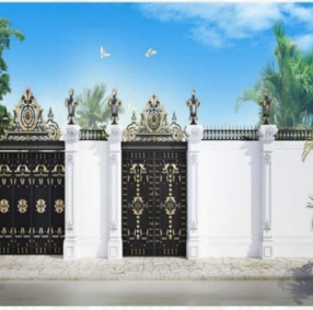 Mẫu cổng sắt mỹ thuật 5
