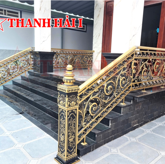 Mẫu cầu thang, lan can nhôm đúc 6