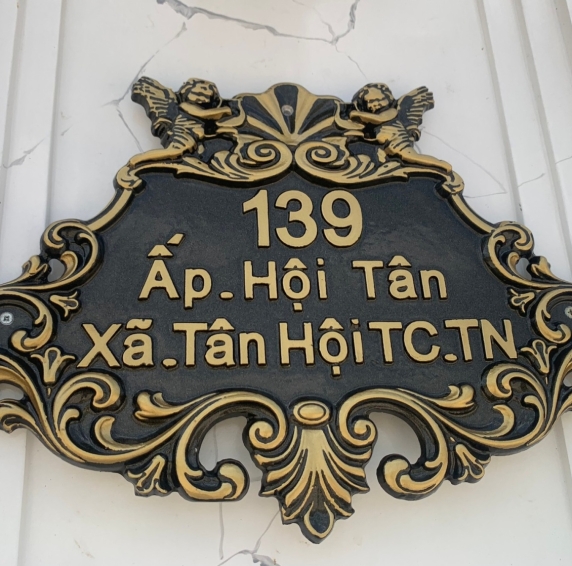 Mẫu bảng số nhà nhôm đúc