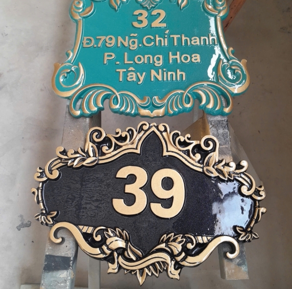 Mẫu bảng số nhà nhôm đúc