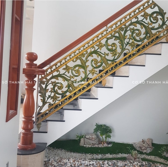 Mẫu cầu thang, lan can nhôm đúc 7