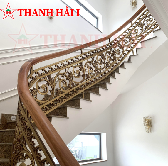 Mẫu cầu thang, lan can nhôm đúc 6
