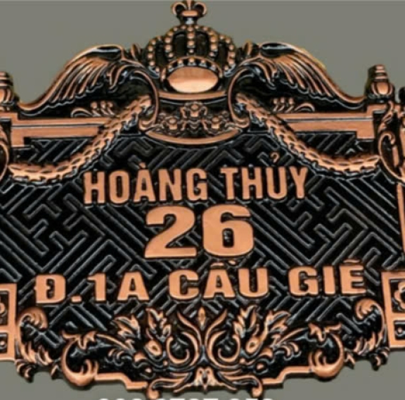 Mẫu bảng số nhà nhôm đúc