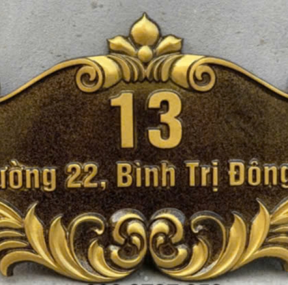 Mẫu bảng số nhà nhôm đúc